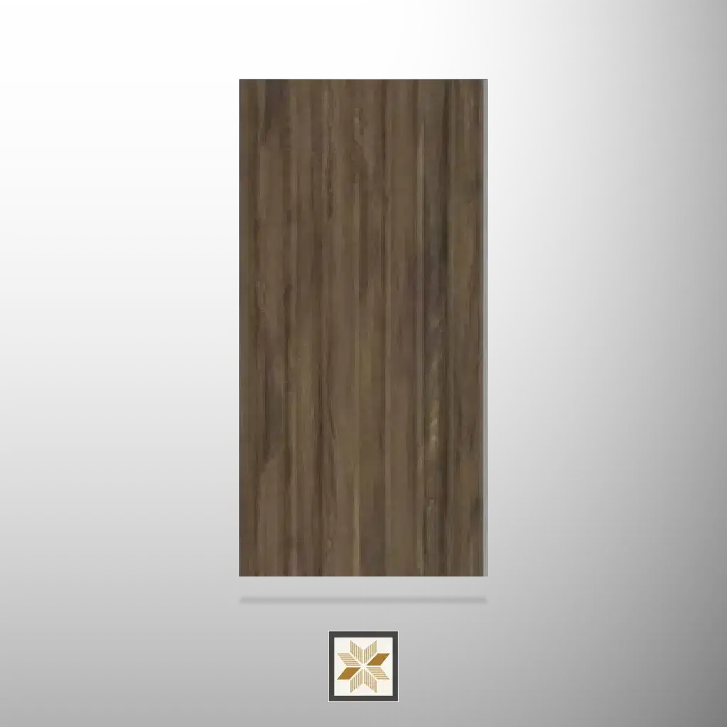 8x0.41 feet | 12 mm Brown Wood louvers (suitable for Bedroom, Hotel, Living Room, Office, Restaurant, TV Cabinet) | LV-23525-0