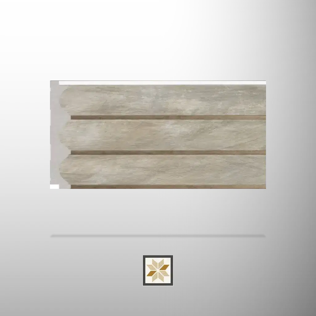 8x0.49 feet | 12 mm Beige Stone louvers (suitable for Bathroom, Bedroom, Hotel, Kitchen, Living Room, Office, Restaurant) | LV-23682-D-0