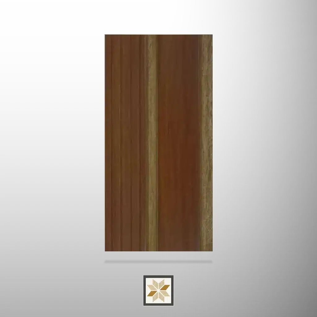 8x0.41 feet | 12 mm Brown Wood louvers (suitable for Bedroom, Hotel, Living Room, Office, Restaurant, TV Cabinet) | LV-23548-0