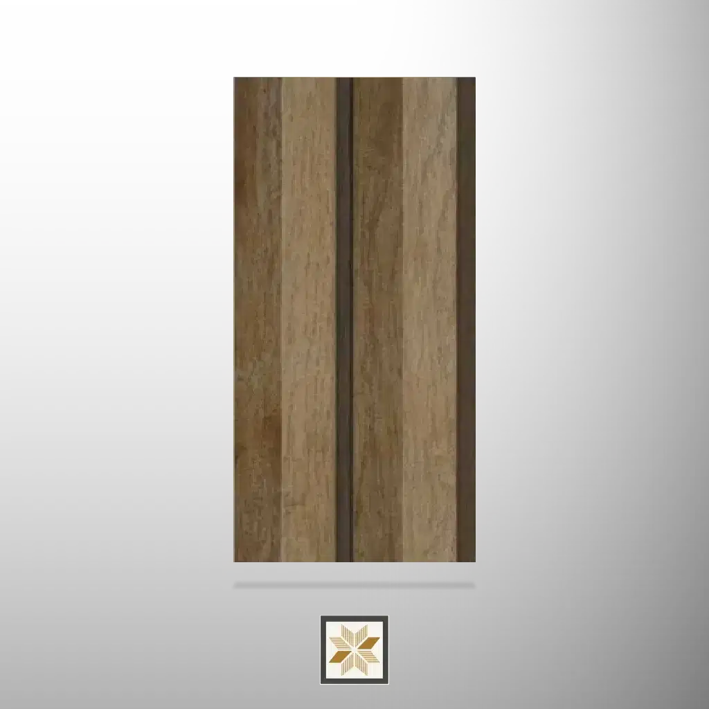 8x0.41 feet | 12 mm Brown Wood louvers (suitable for Bedroom, Hotel, Living Room, Office, Restaurant, TV Cabinet) | LV-23562-0