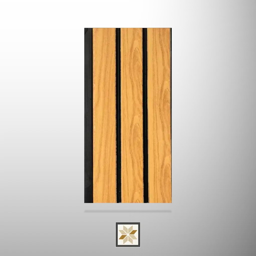 8x0.41 feet | 12 mm Brown Wood louvers (suitable for Living Room) | LV-23584-0