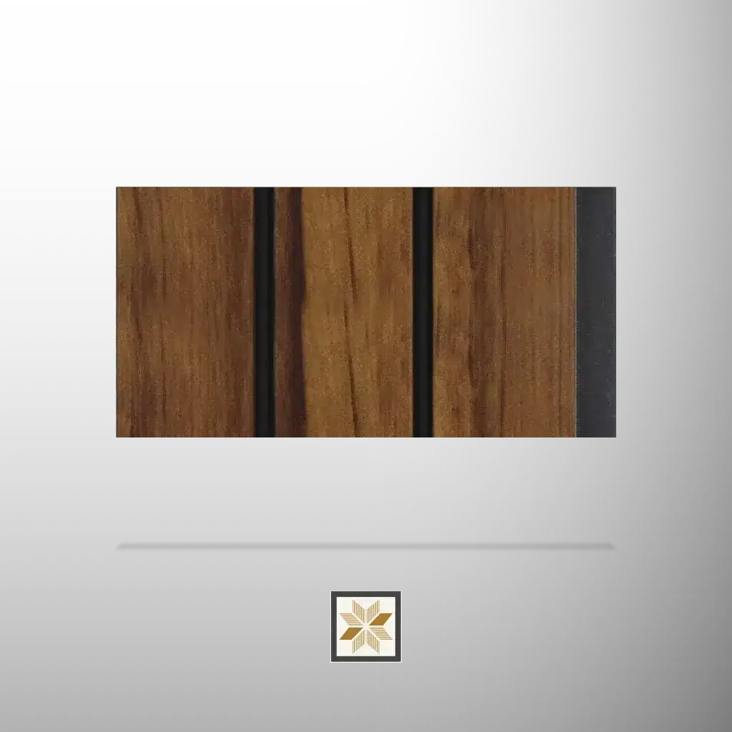 9.5x0.4 feet | 12 mm Brown Wood louvers (suitable for Bedroom, Living Room, Office) | LV-23591-0