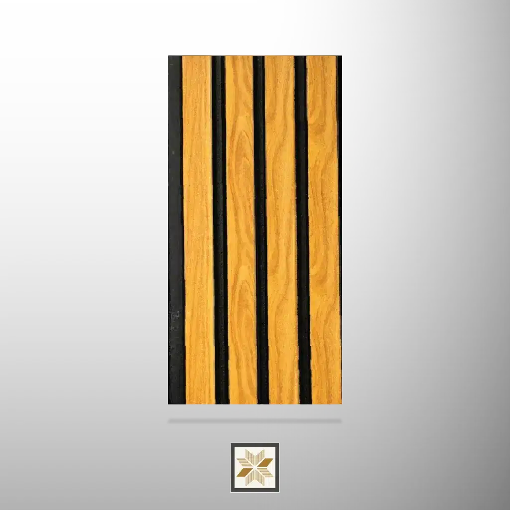 8x0.41 feet | 12 mm Brown Wood louvers (suitable for Living Room) | LV-23594-0