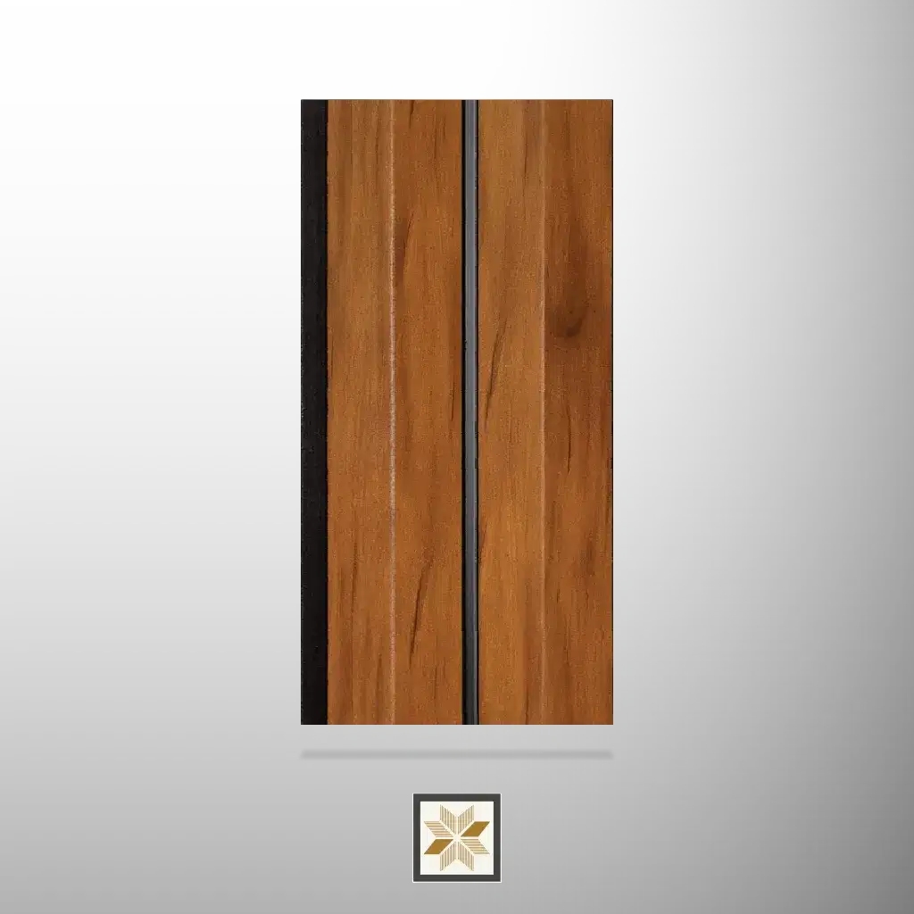 8x0.41 feet | 12 mm Brown Wood louvers (suitable for Living Room) | LV-23598-0