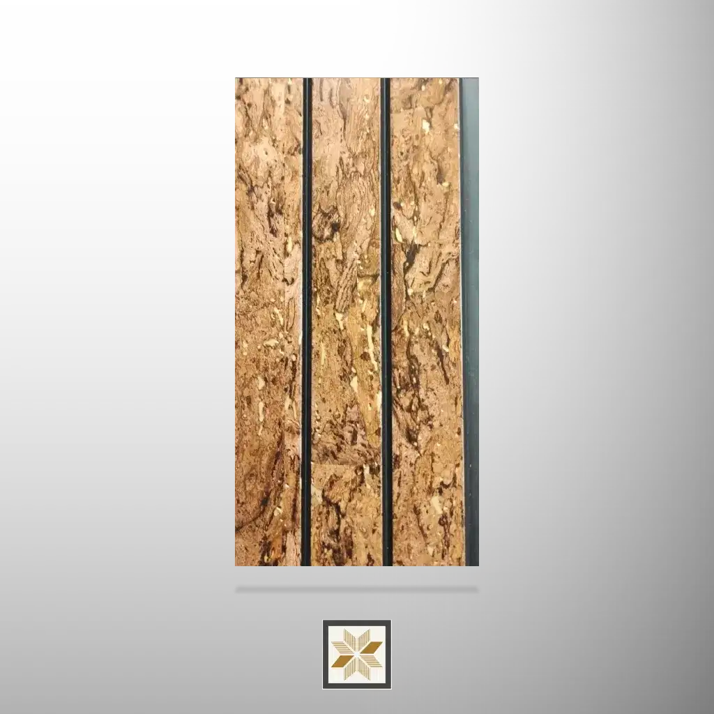 9.2x0.41 feet | 12 mm Brown Stone louvers (suitable for Bedroom, Hotel, Kitchen, Living Room, Office, Restaurant, Wardrobe) | LV-23603-0