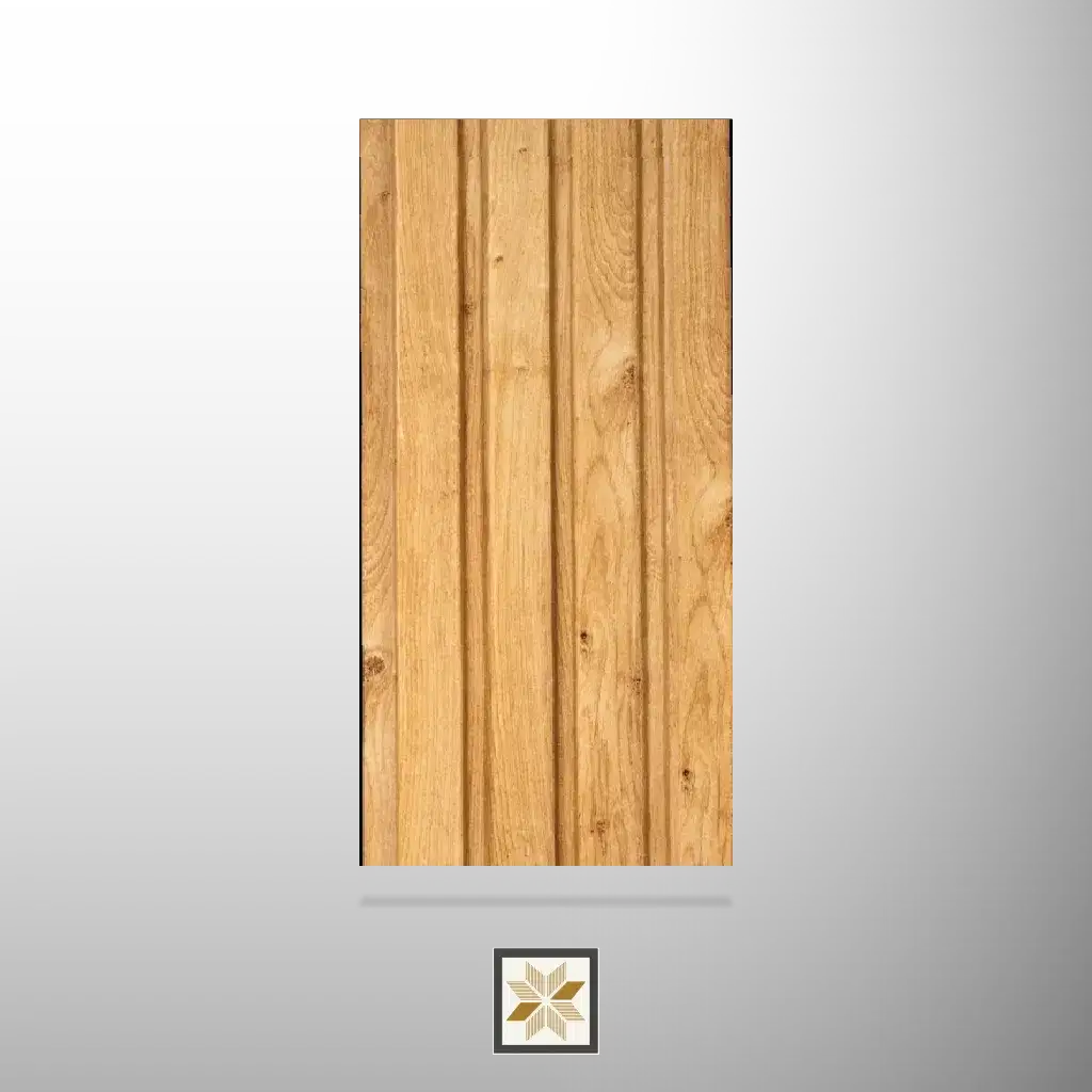 8x0.41 feet | 12 mm Brown Wood louvers (suitable for Living Room) | LV-23607-0