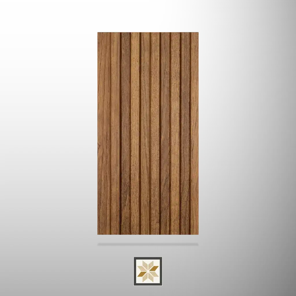 8x0.41 feet | 12 mm Brown Marble louvers (suitable for Living Room) | LV-23608-0