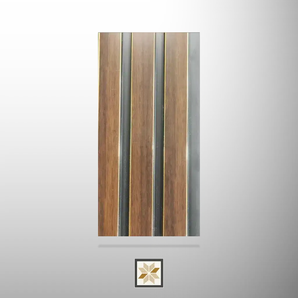 9.2x0.41 feet | 12 mm Brown Wood louvers (suitable for Bedroom, Hotel, Kitchen, Living Room, Office, Restaurant, Wardrobe) | LV-23716-0