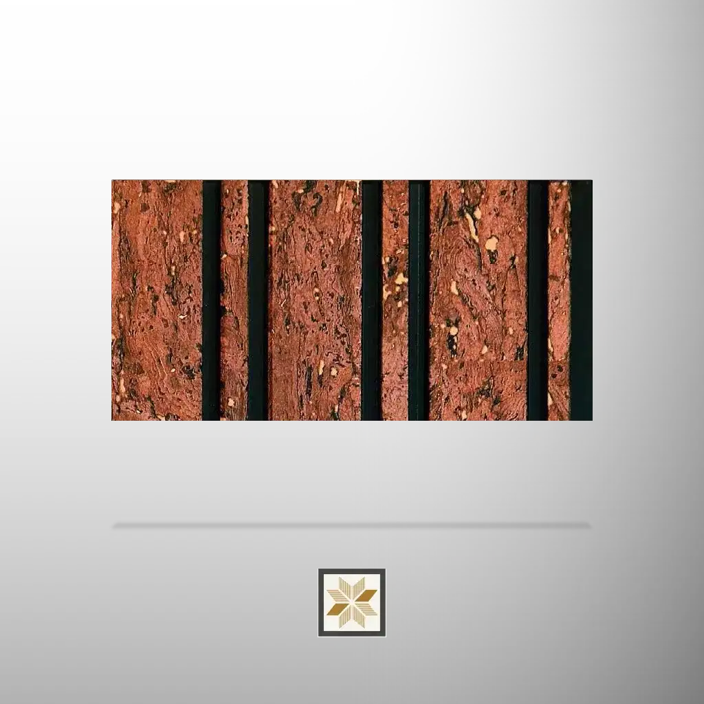 8x0.66 feet | 12 mm Brown Metallic louvers (suitable for Bathroom, Bedroom, Hotel, Kitchen, Living Room, Office, Restaurant, TV Cabinet, Wardrobe) | LV-23789-0