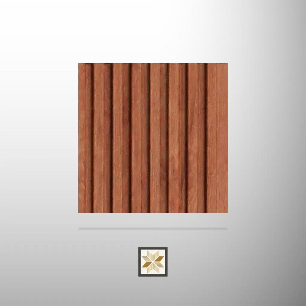 8x0.41 feet | 12 mm Brown Wood louvers (suitable for Bathroom, Bedroom, Hotel, Kitchen, Living Room, Office, Restaurant, TV Cabinet, Wardrobe) | LV-23792-0