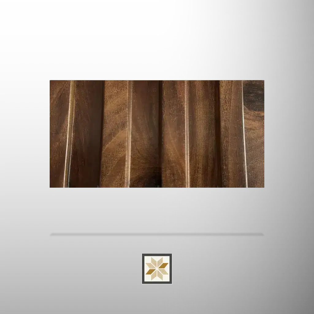 9.6x0.41 feet | 12 mm Brown Wood louvers (suitable for Bedroom, Living Room, Office) | LV-23958-0