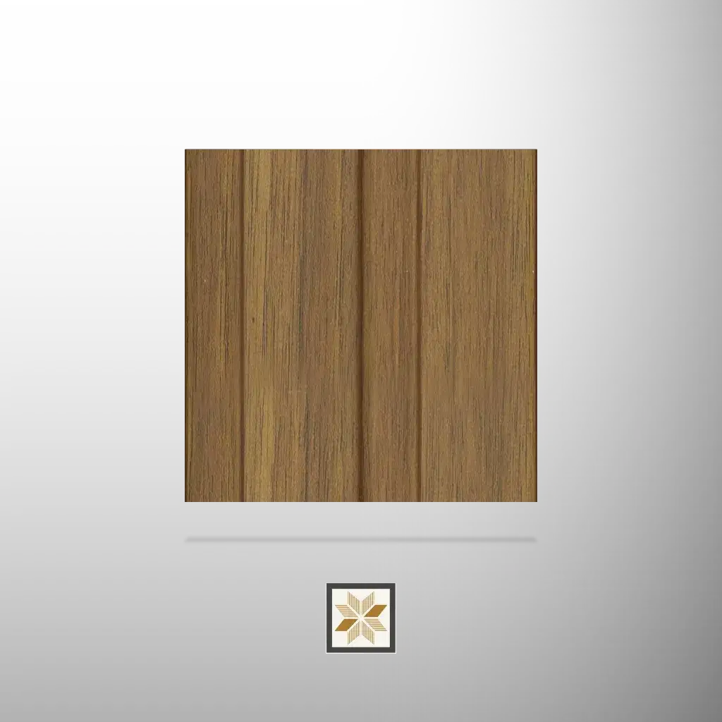 8x0.41 feet | 12 mm Brown Wood louvers (suitable for Bedroom, Feature Wall, Kitchen, Living Room, Office) | LV-24184-0
