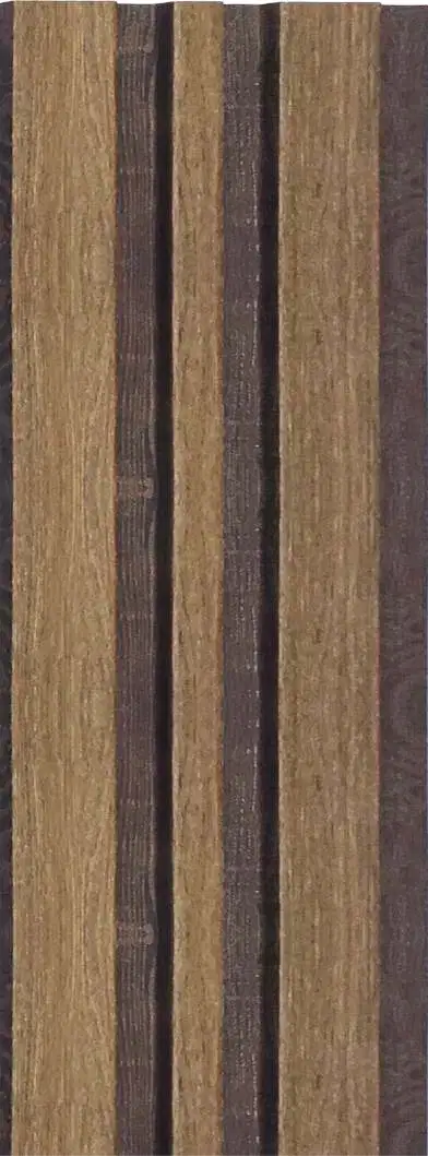 8x0.41 feet | 12 mm Brown Wood louvers (suitable for Bedroom, Hotel, Kitchen, Living Room, Office, Restaurant) | LV-24187-0