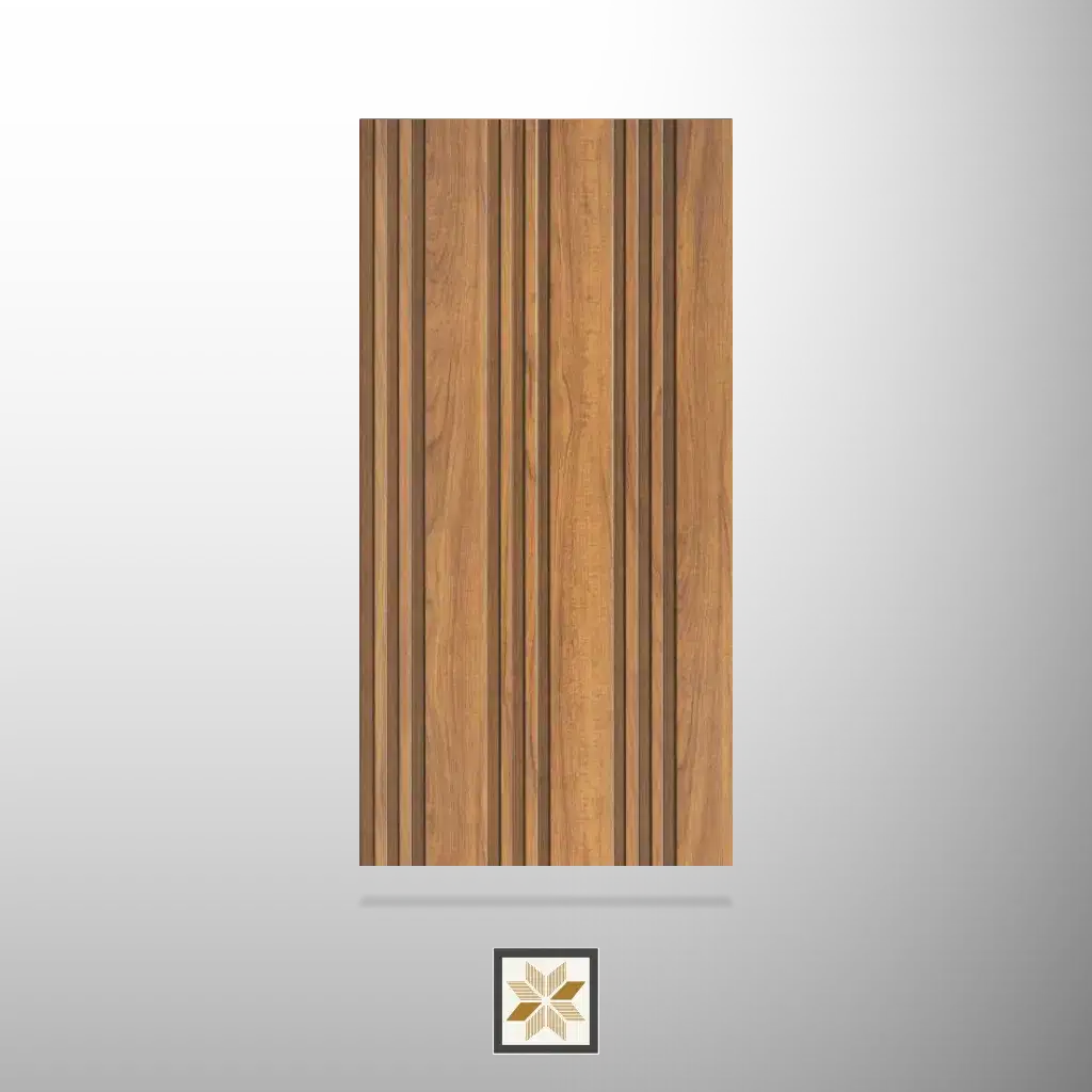 9.5x1 feet | Brown Wood louvers (suitable for Kitchen, Living Room, Office) | LV-24217-0