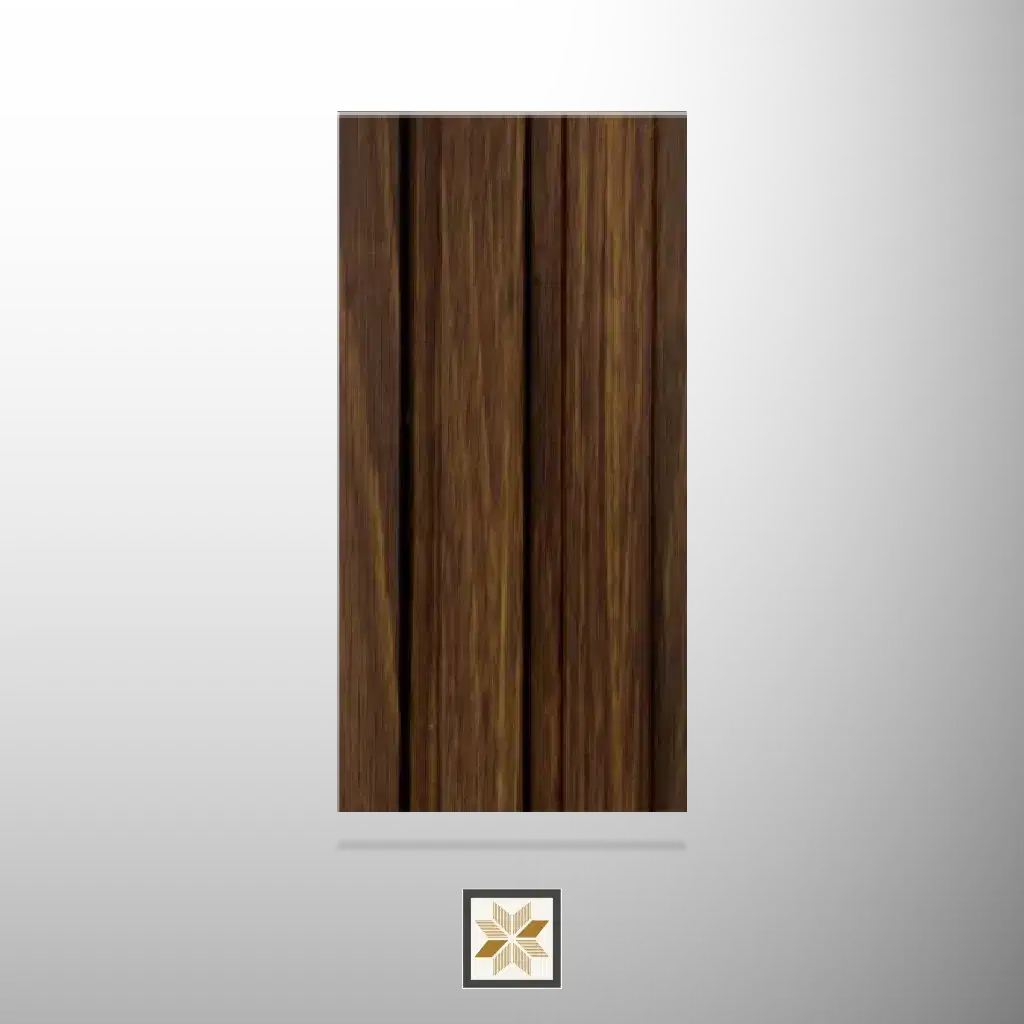 8x0.41 feet | 12 mm Brown Wood louvers (suitable for Bedroom, Living Room, Office, TV Cabinet) | LV-24231-0