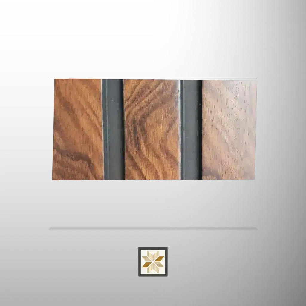 8x0.58 feet | 12 mm Brown Wood louvers (suitable for Bedroom, Living Room, Office, TV Cabinet) | LV-24233-0