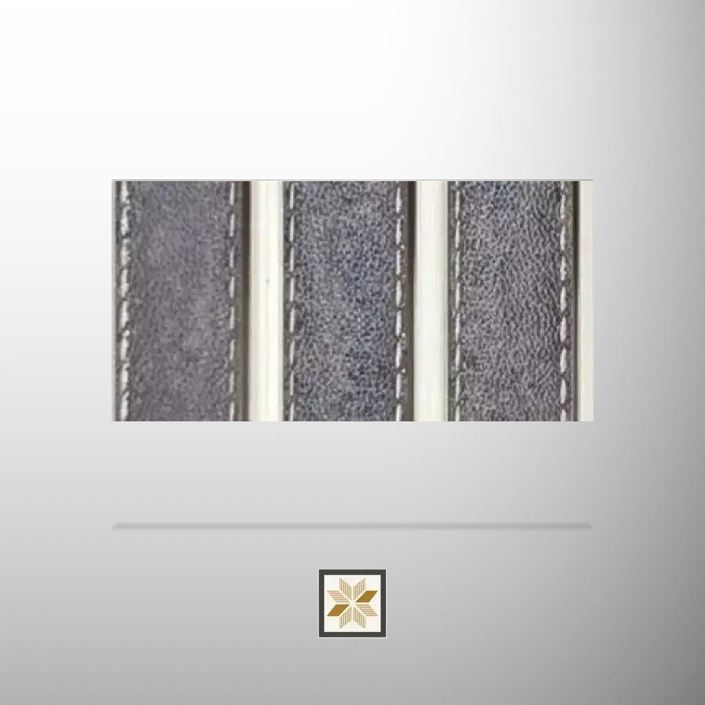 8x0.58 feet | 12 mm Grey Leather louvers (suitable for Bedroom, Living Room, Office, TV Cabinet) | LV-24240-0