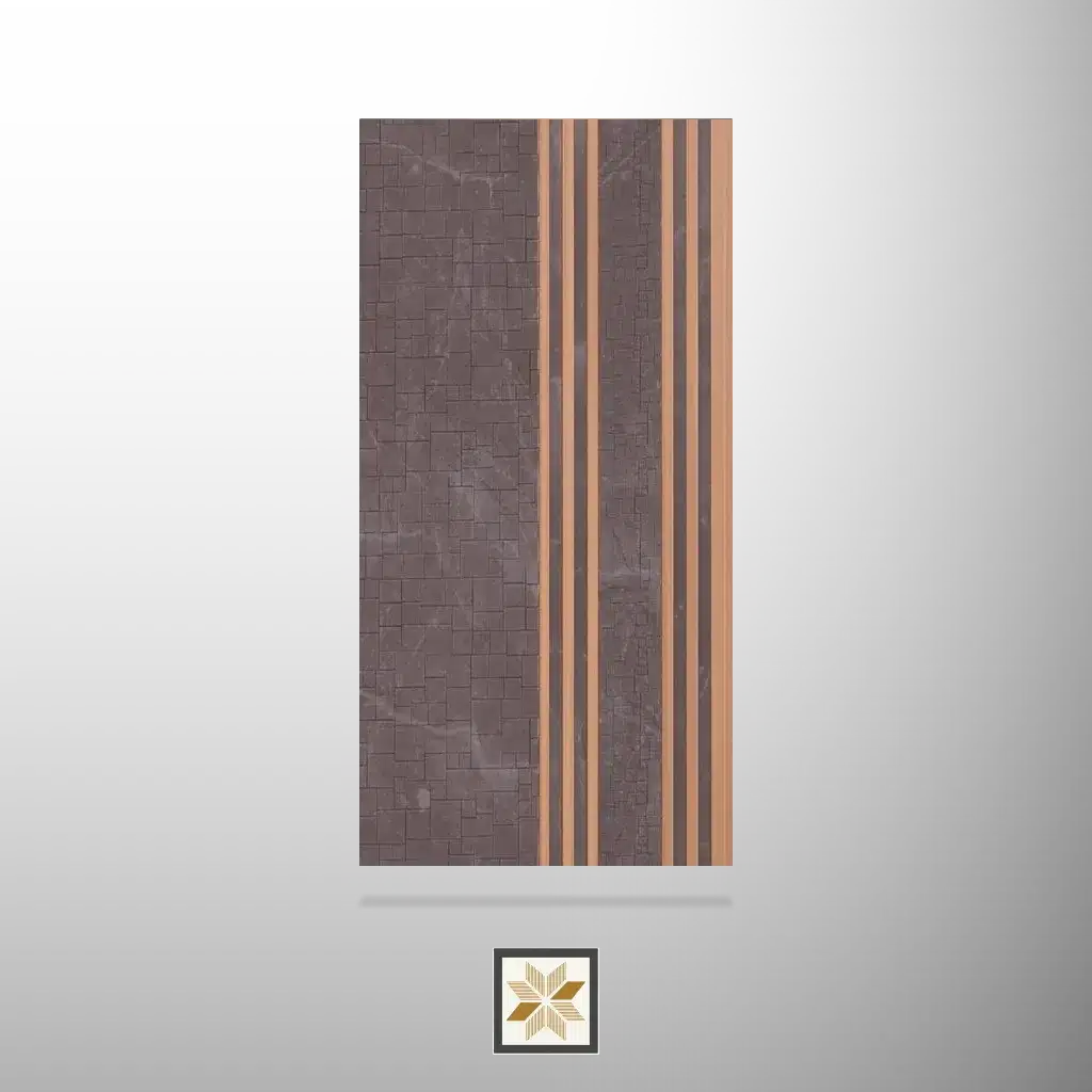 8x1 feet | 8 mm Brown Stone louvers (suitable for Bedroom, Living Room, Office, TV Cabinet) | LV-24244-0