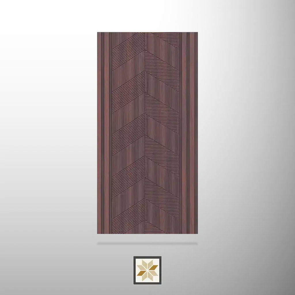 8x1 feet | 8 mm Brown Patterned louvers (suitable for Bedroom, Living Room, Office, TV Cabinet) | LV-24252-0
