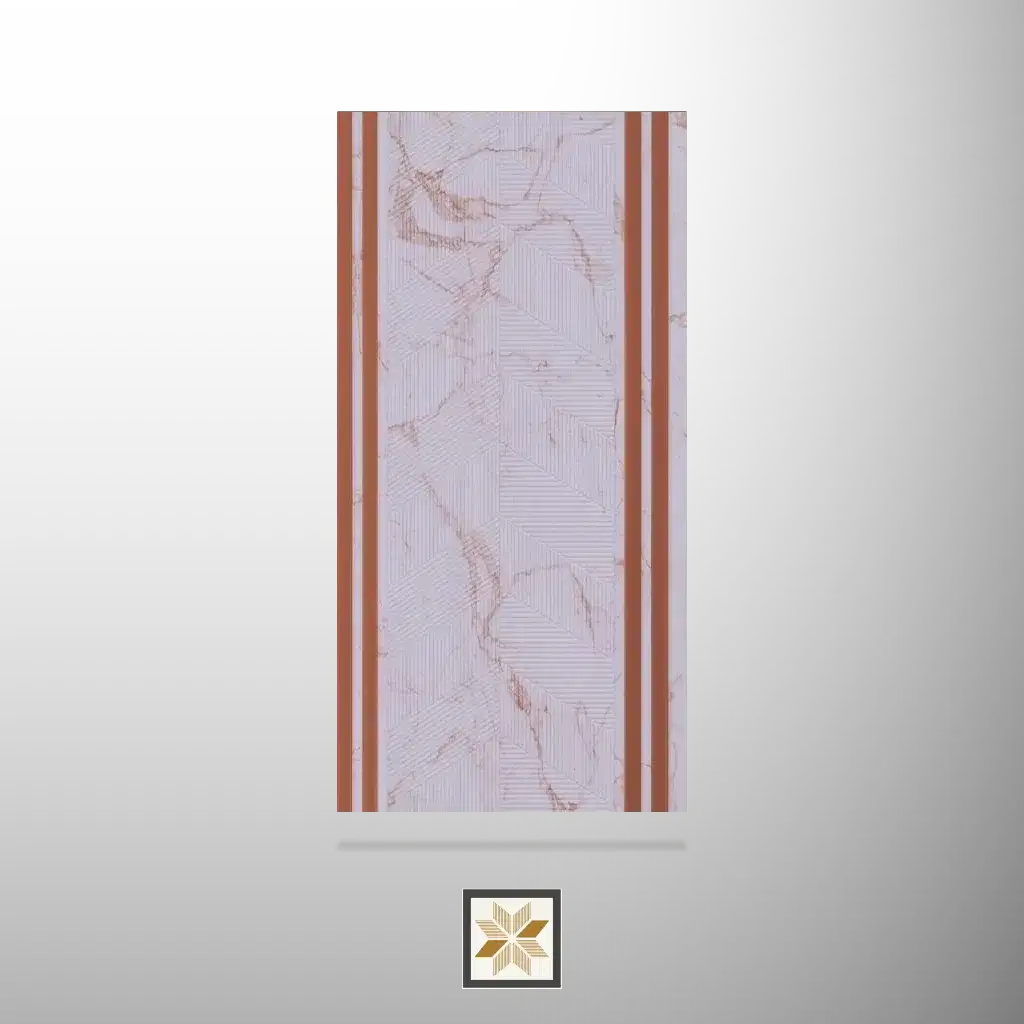 8x1 feet | 8 mm White Marble louvers (suitable for Bedroom, Living Room, Office, TV Cabinet) | LV-24265-0