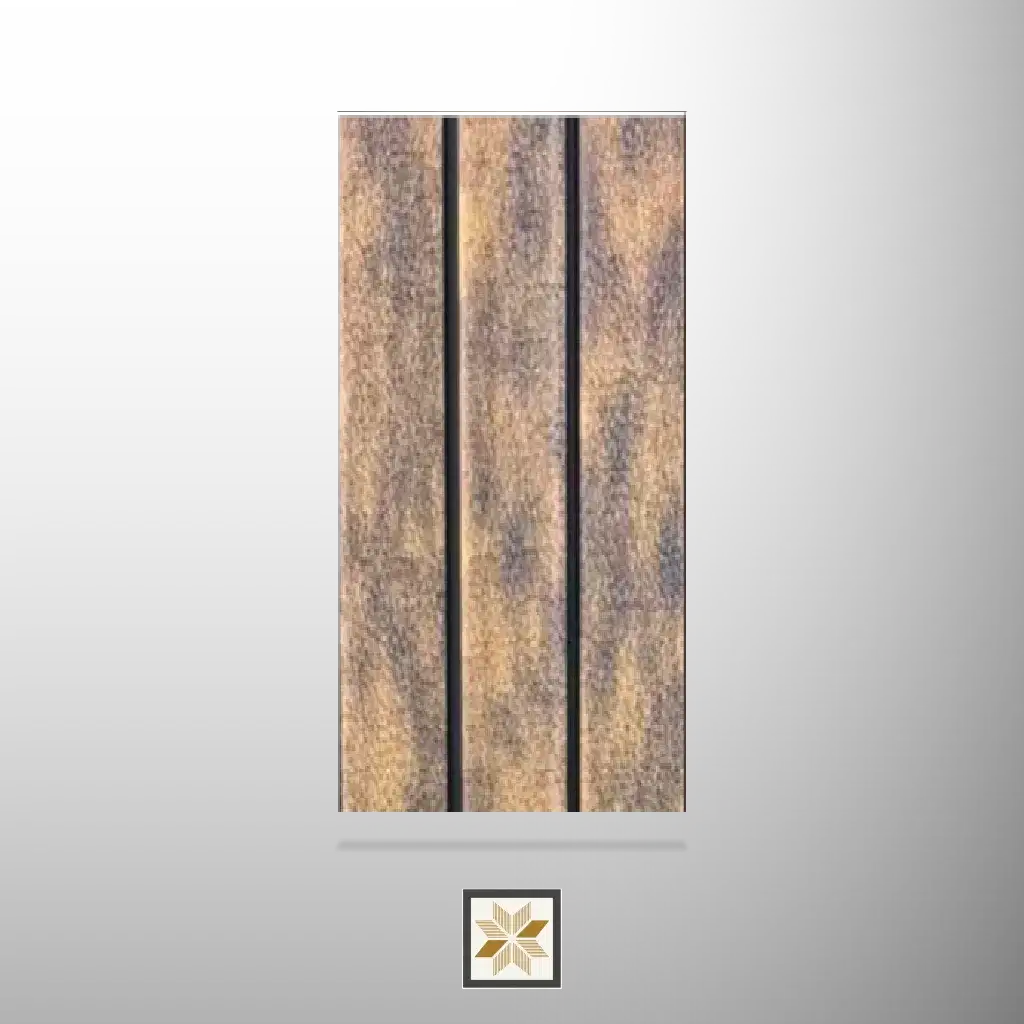 8x0.41 feet | 12 mm Brown Wood louvers (suitable for Bedroom, Living Room, Office, TV Cabinet) | LV-24267-0