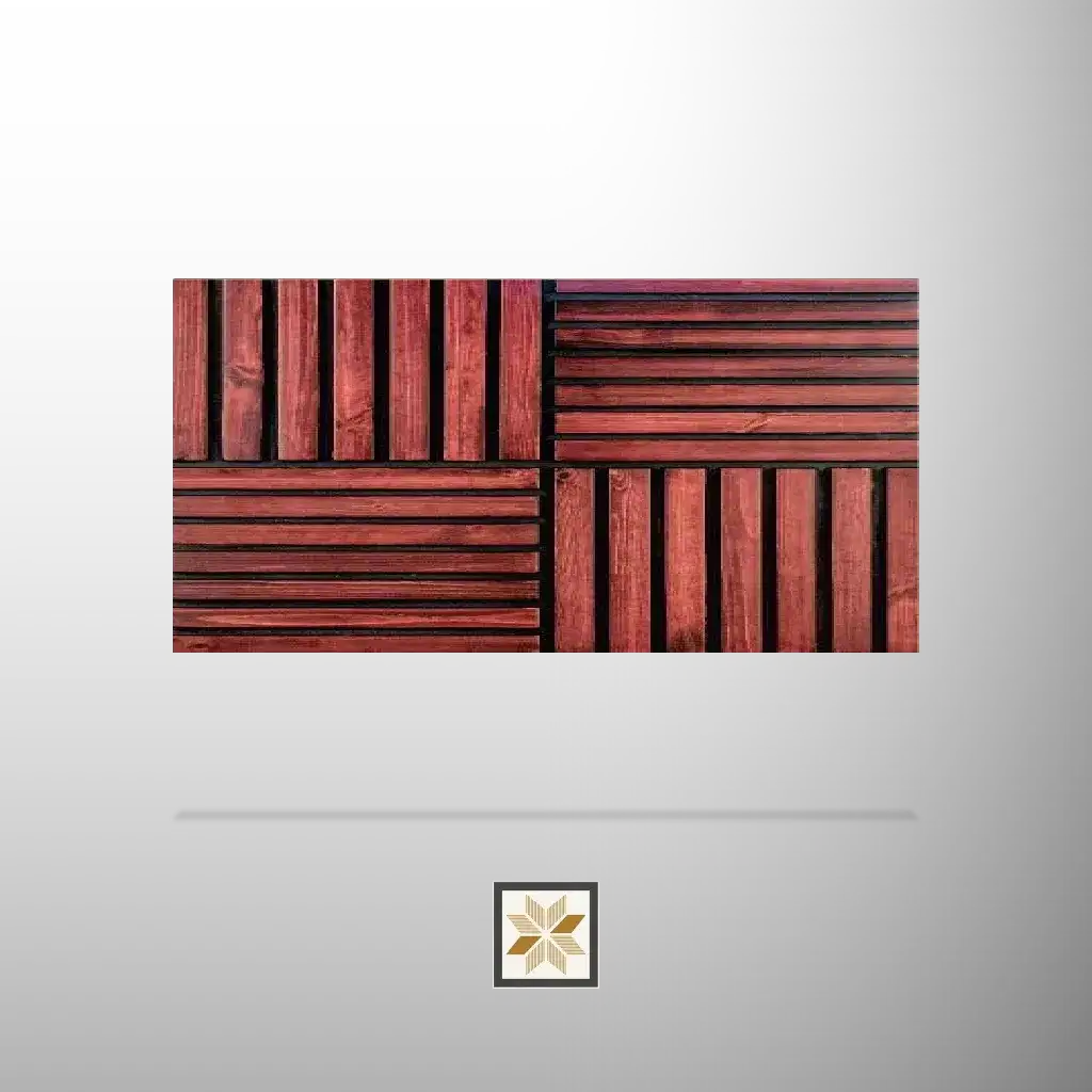 9x0.93 feet | 12 mm Brown Patterned louvers (suitable for Bedroom, Living Room, Office, TV Cabinet) | LV-24273-0