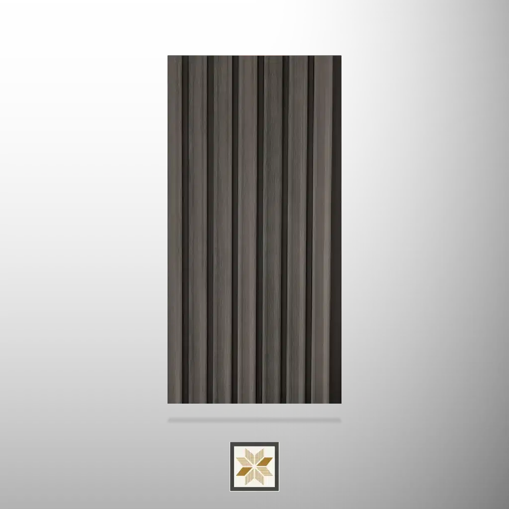 8x0.83 feet | 12 mm Brown Wood louvers (suitable for Bedroom, Living Room, Office, TV Cabinet) | LV-24276-0