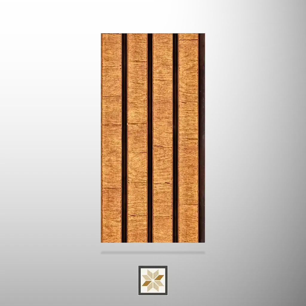 8x0.5 feet | Brown Patterned louvers (suitable for Bedroom, Hotel, Living Room, Office, Restaurant) | LV-24540-0