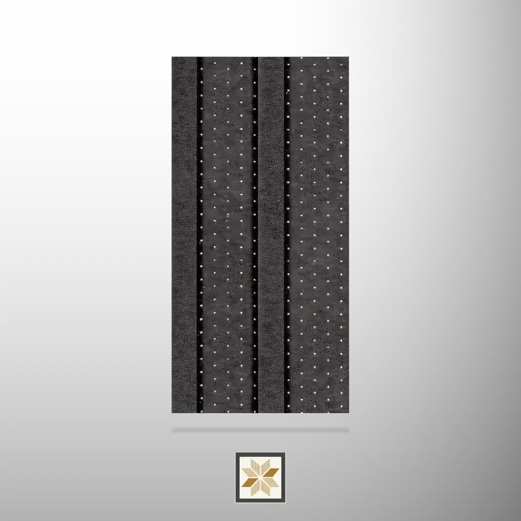 8x0.5 feet | Black Patterned louvers (suitable for Bedroom, Hotel, Living Room, Office, Restaurant) | LV-24547-0