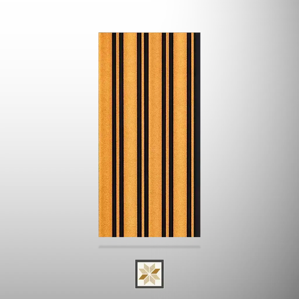 8x0.5 feet | Gold Patterned louvers (suitable for Bedroom, Hotel, Living Room, Office, Restaurant) | LV-24548-0