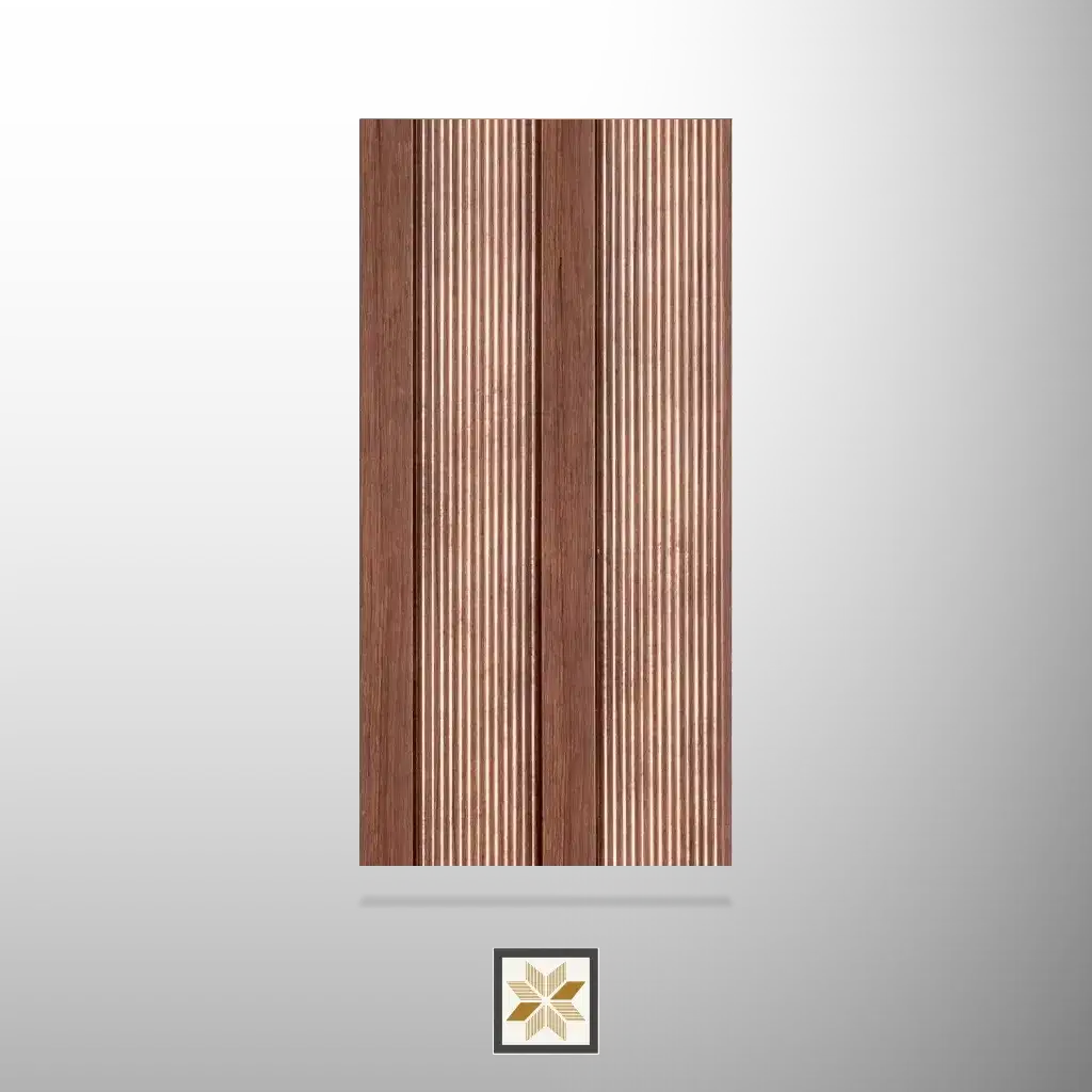 8x0.5 feet | Brown Patterned louvers (suitable for Bedroom, Hotel, Living Room, Office, Restaurant) | LV-24550-0