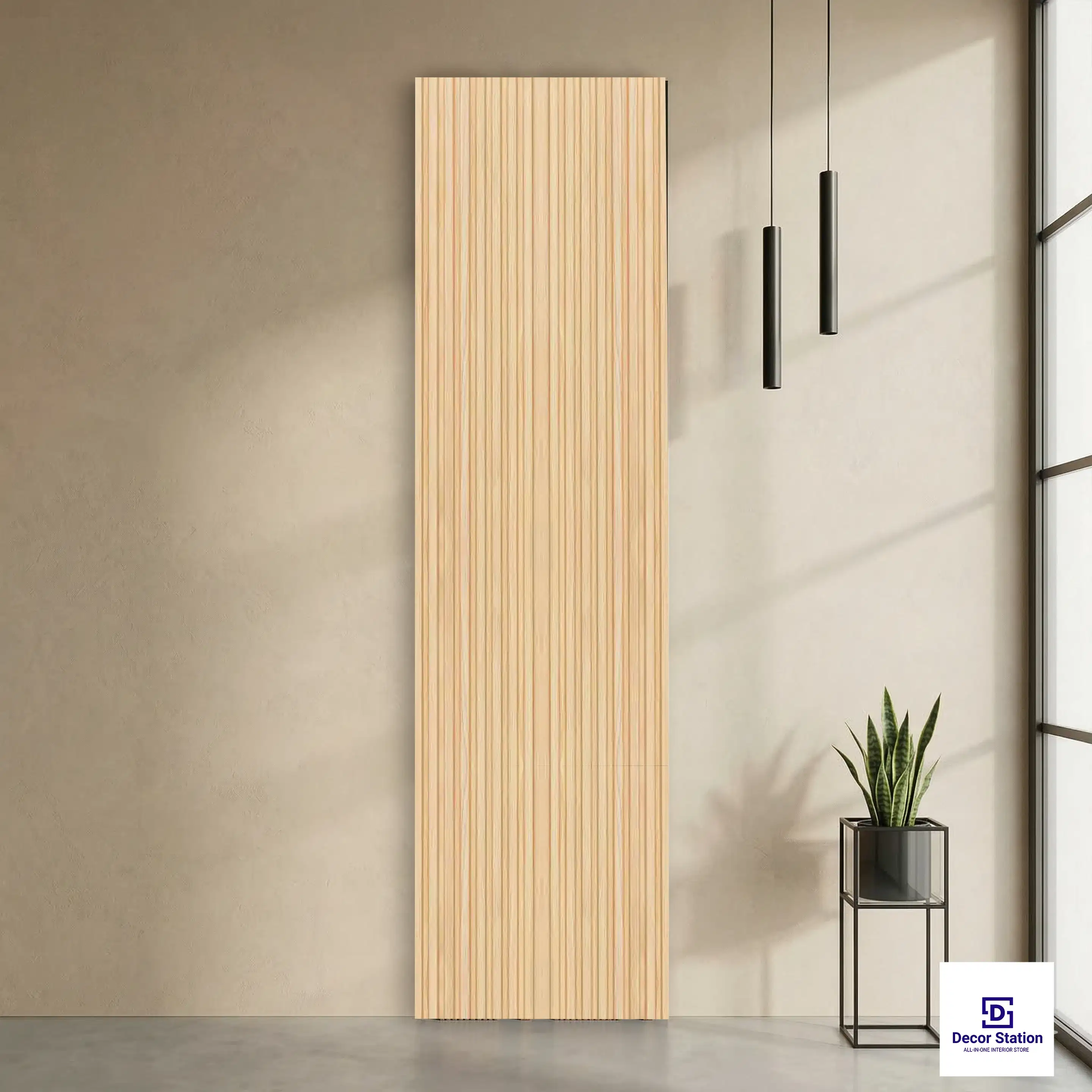 MN-9109 Beige Wood Matte 9.5x0.4 ft 11mm Wall Panel | PN-53106-A-0