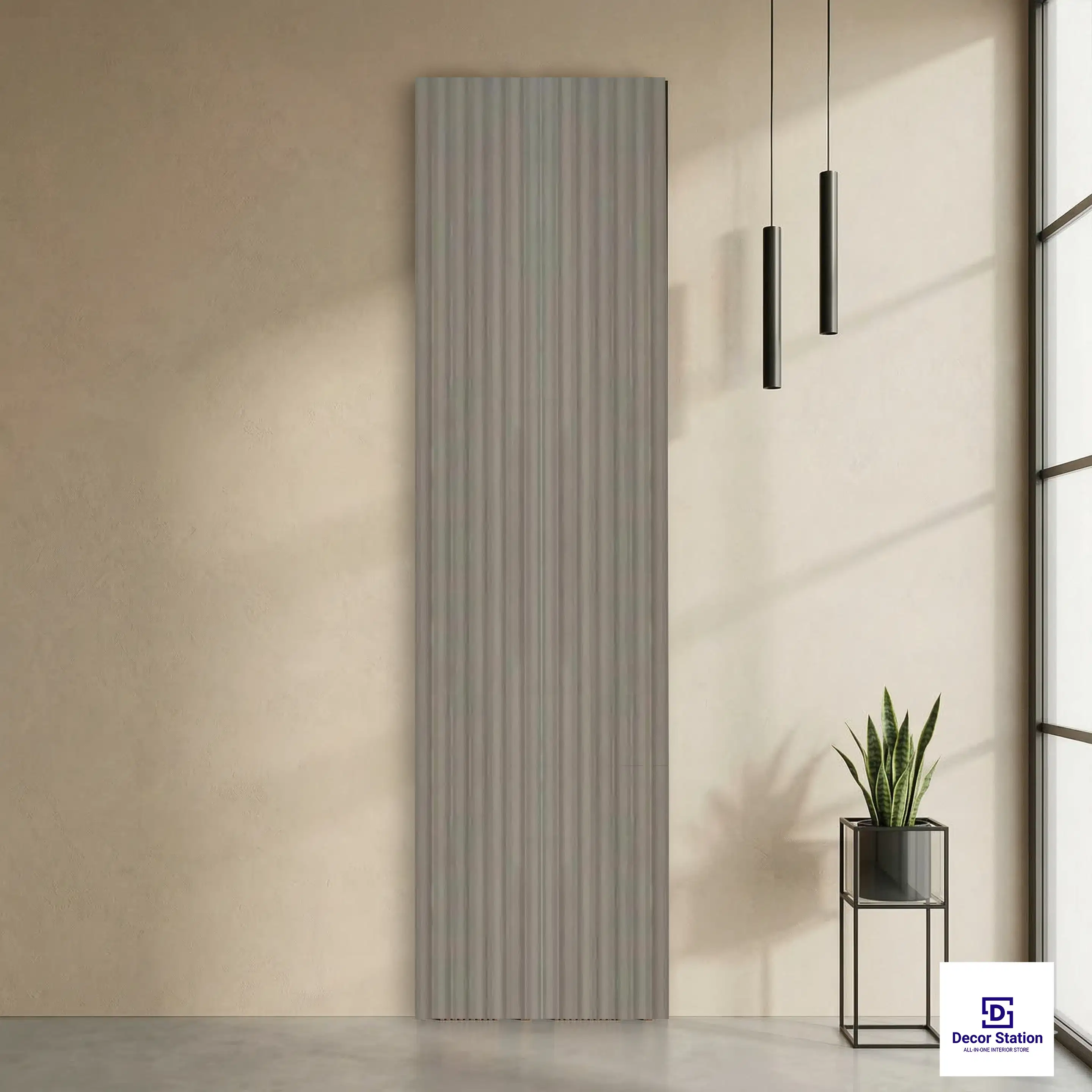 MN-8431 Grey Solid Color Matte 8x0.3 ft 11mm Wall Panel | PN-53146-A-0