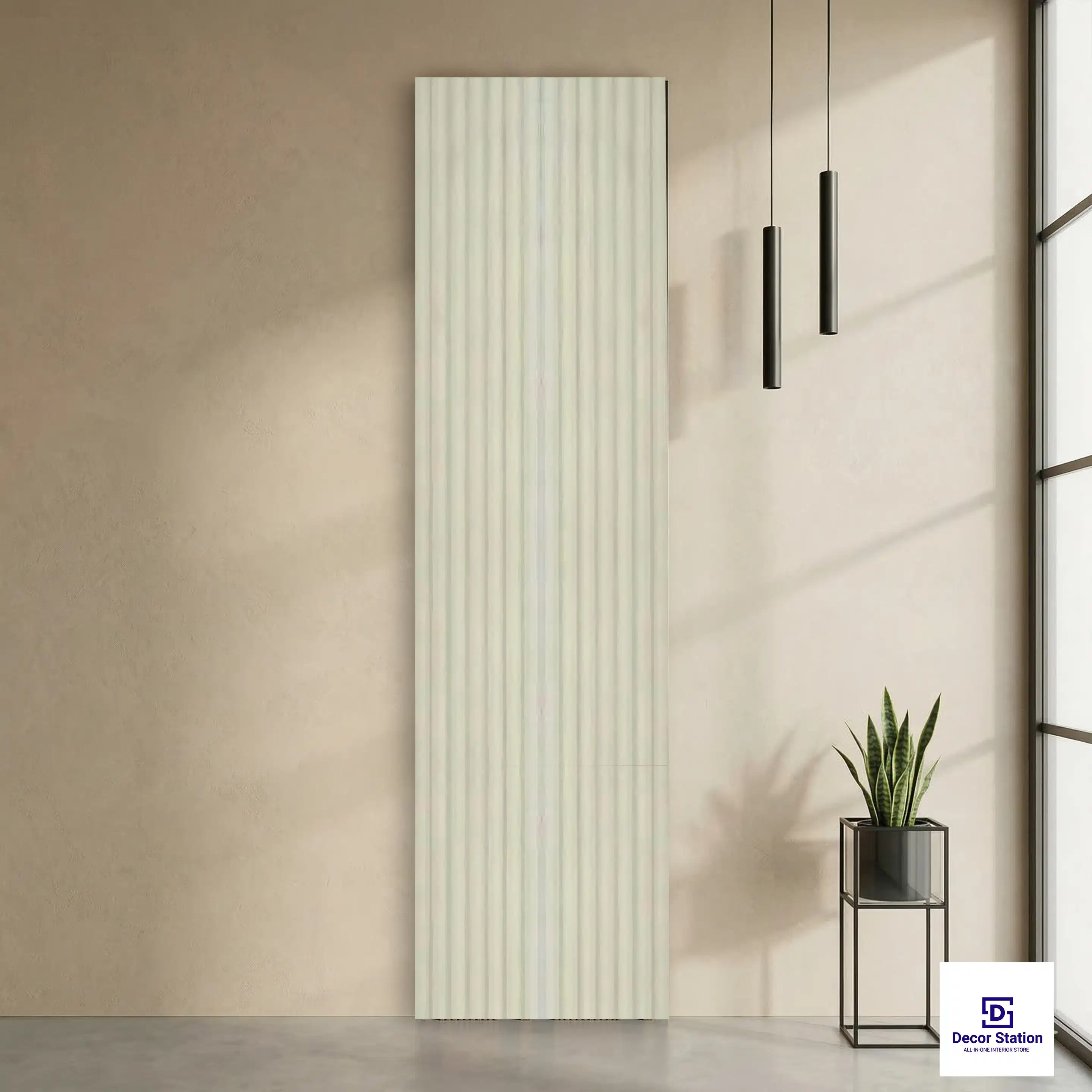MN-8438 Beige Solid Color Matte 8x0.3 ft 11mm Wall Panel | PN-53146-B-0