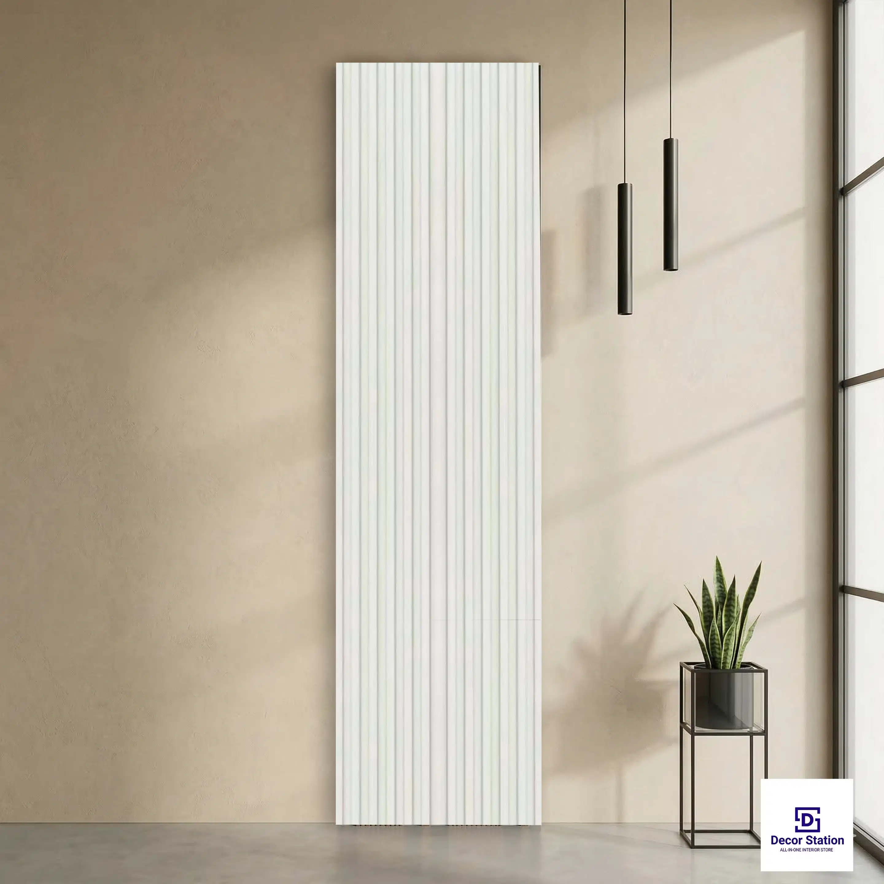 MN-8468 White Solid Color Matte 8x0.3 ft 11mm Wall Panel | PN-53151-C-0