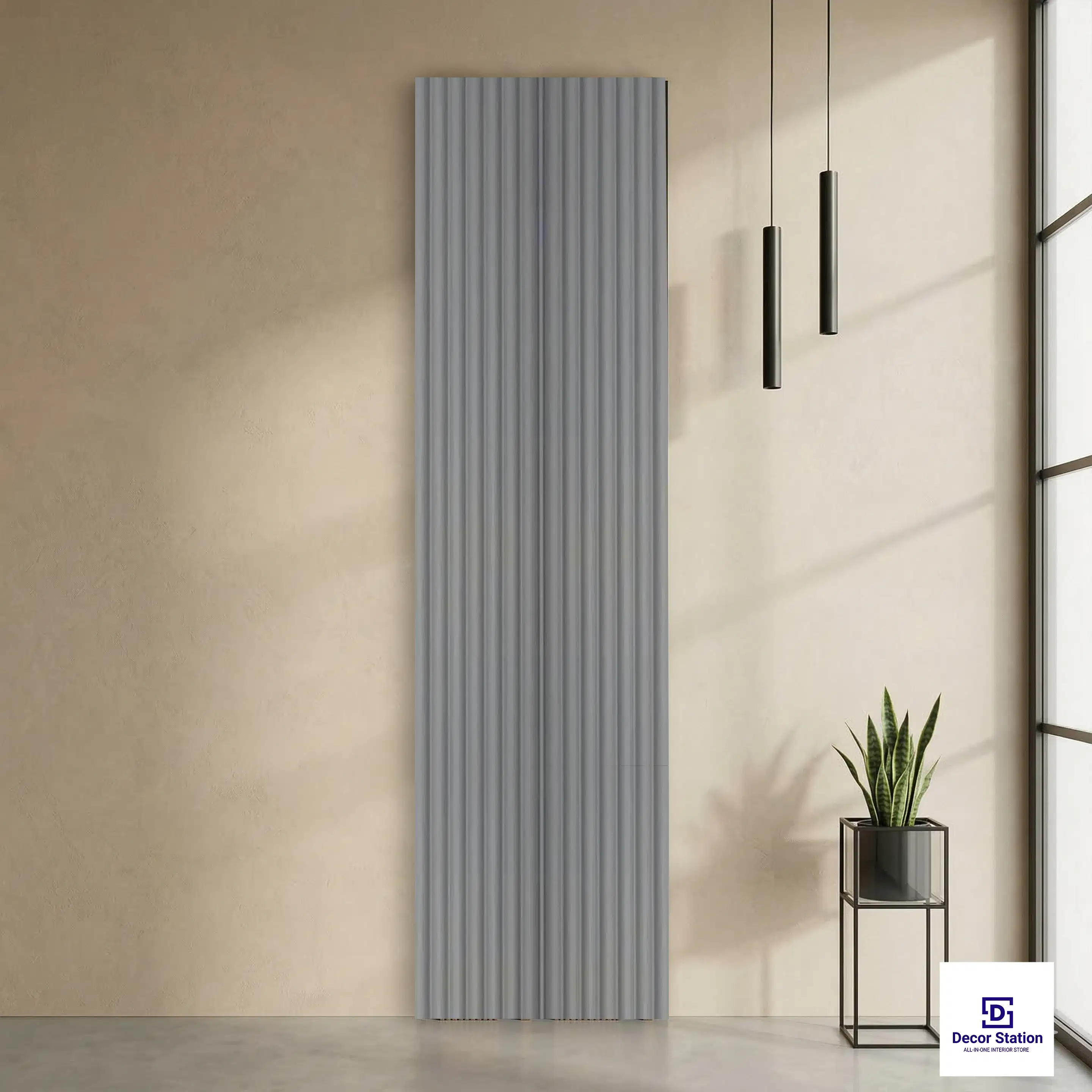 MN-8472 Blue Solid Color Matte 8x0.3 ft 11mm Wall Panel | PN-53151-D-0