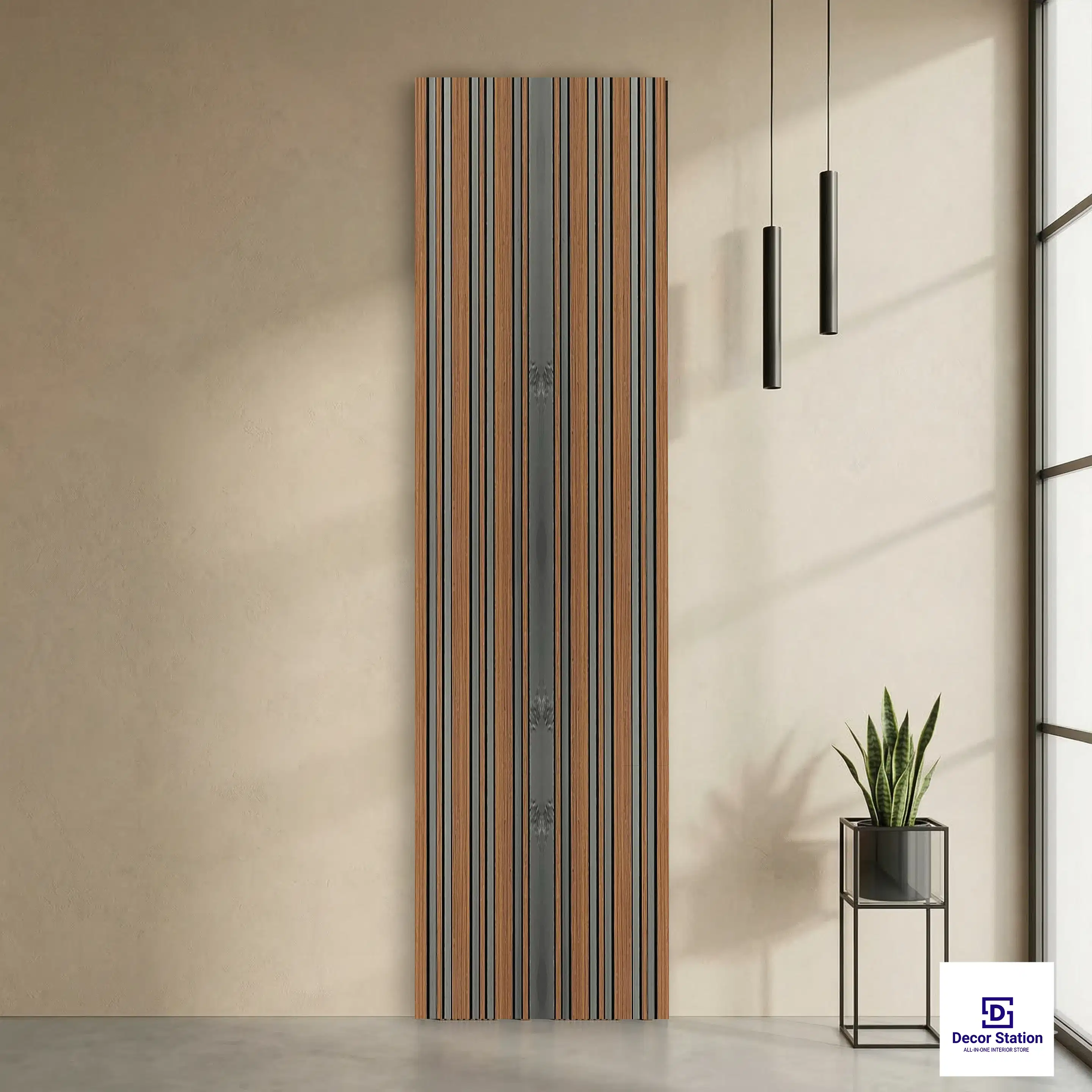 MN-172 Brown Fluted Matte 8x0.41 ft 11mm Wall Panel | PN-53158-A-0