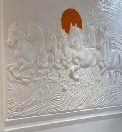 White Horses Customised Design Plywood (8x4 feet,30 mm) : PB-35374-D-0