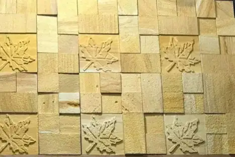 SC-52629 Brown Cnc Leaf Design Wall clading (304.8x304.8 mm)-0