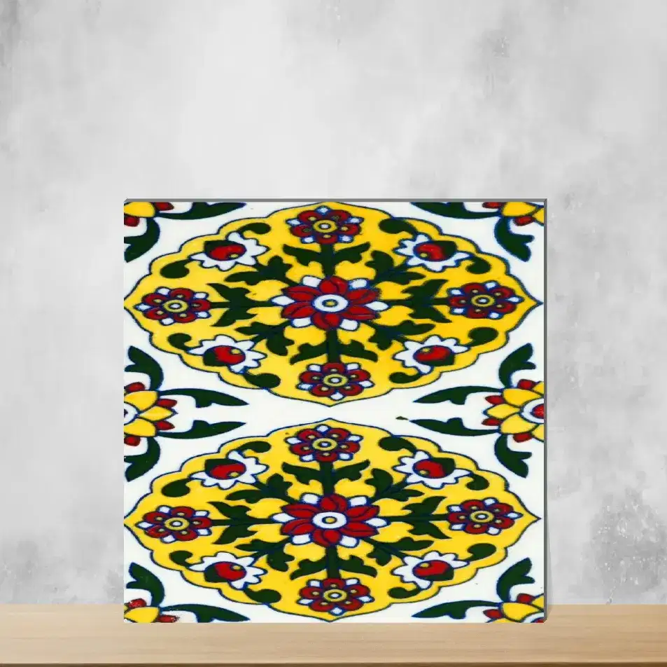 Ceramic Florica Lemon Luster Handmade Tiles Glossy Rectangular Tiles TL-110-C (3x6 inch | 7 mm)-0