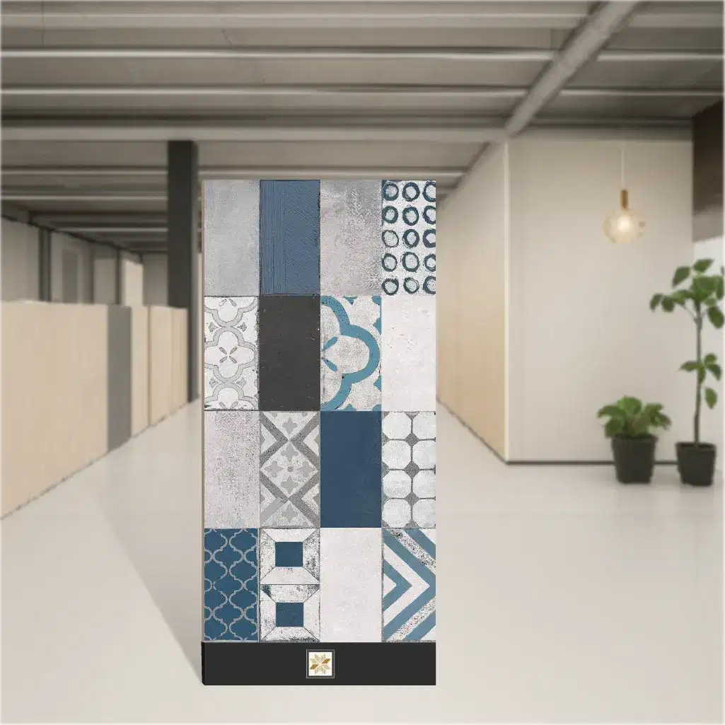 Vitrified Geometric & Abstracts Matt Rectangular Tiles TL-1236 (4x2 feet | 9 mm)-0