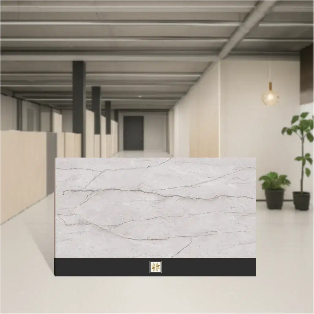 Vitrified Agate Grey Carving Textures Matt Rectangular Tiles TL-1266 (4x2 feet | 9 mm)-0