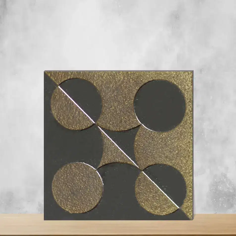 Vitrified Sphere Divide Opulent Metal Square Tiles TL-193-H (4x4 inch | 9 mm)-0