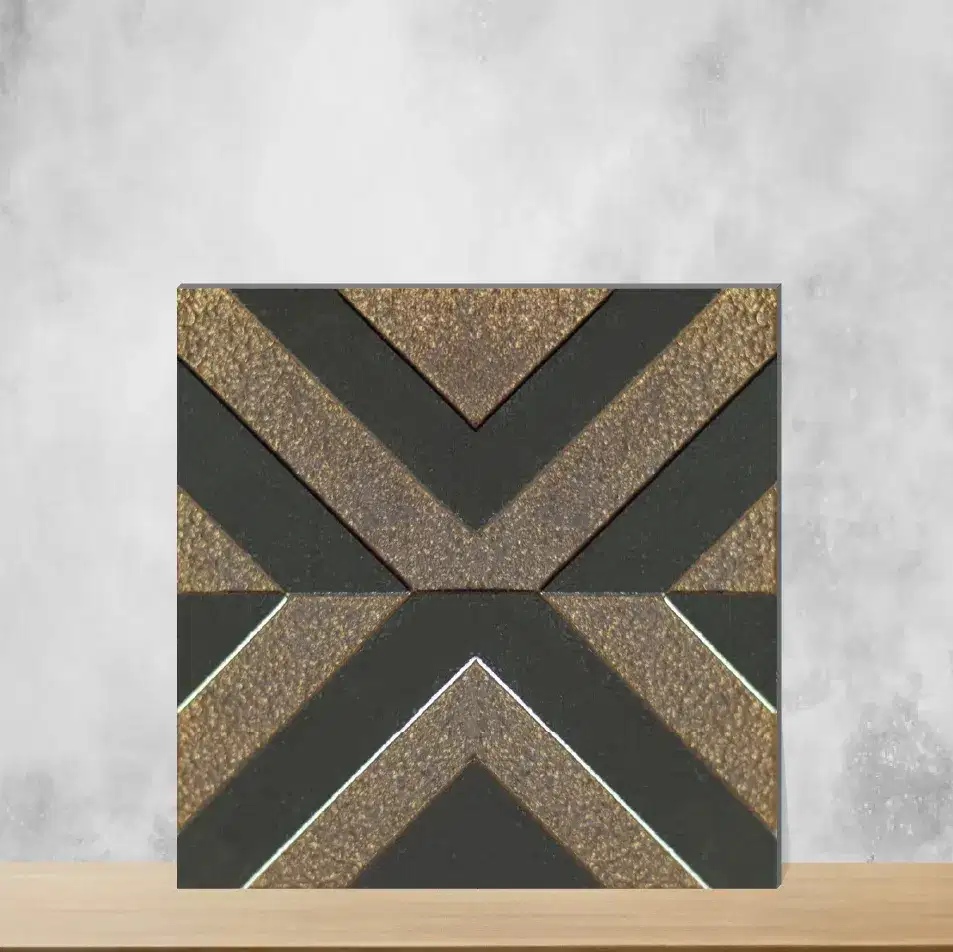 Vitrified Cross Align Opulent Metal Square Tiles TL-193-E (4x4 inch | 9 mm)-0