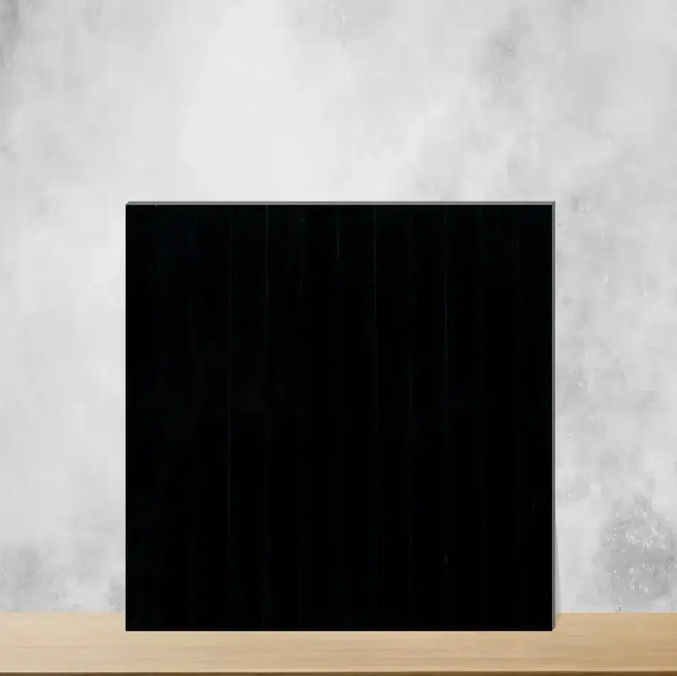 Ceramic Vertiline Brick Solara Velvet Black Glossy Rectangular Tiles TL-2139-K (12x24 inch | 9 mm)-0