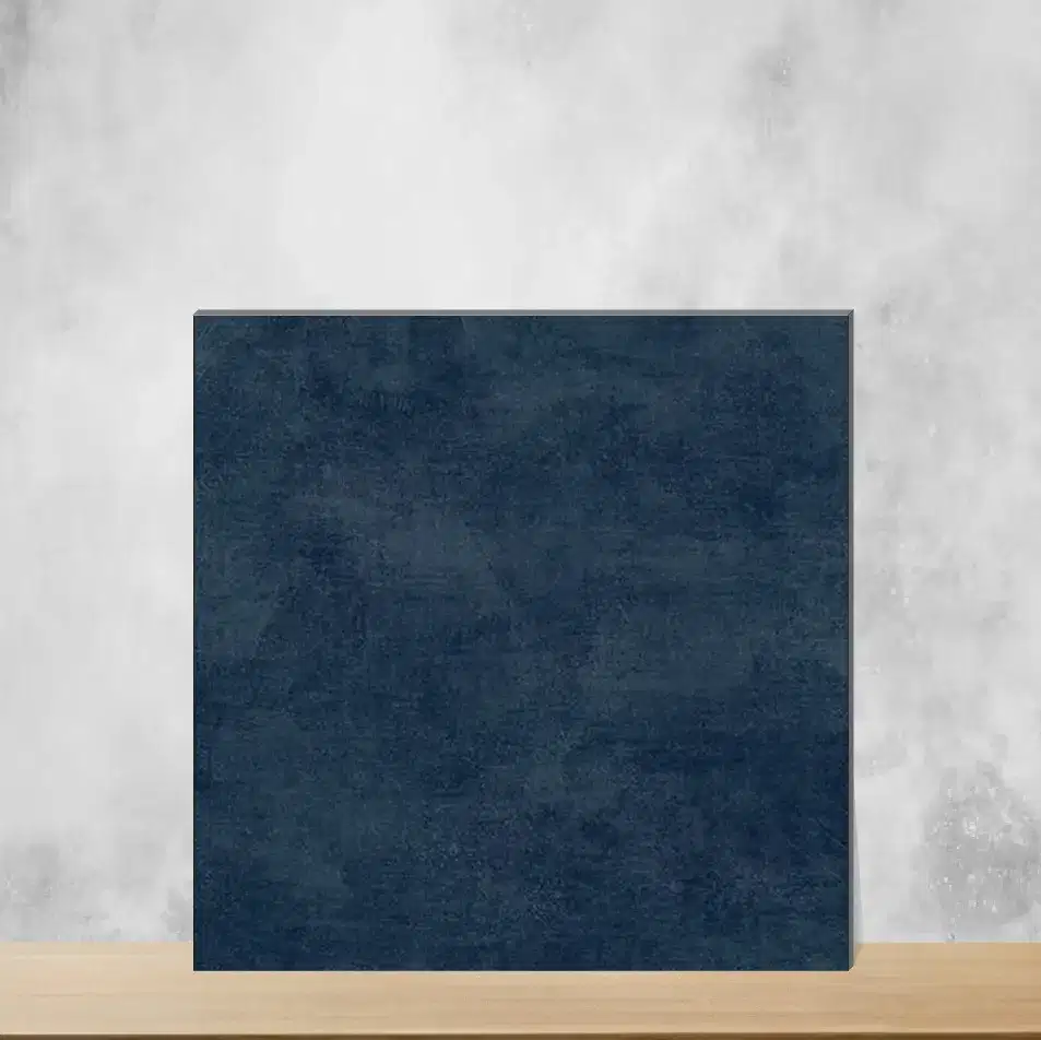 Porcelain Nimbus Midnight Navy Plain Solids Matt Square Tiles TL-227-D (2x2 feet | 8 mm)-0