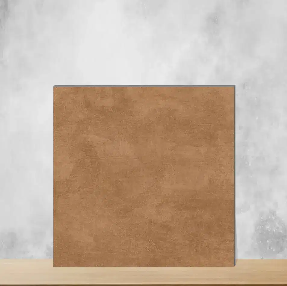 Porcelain Nimbus Terracotta Brown Plain Solids Matt Square Tiles TL-227-E (2x2 feet | 8 mm)-0