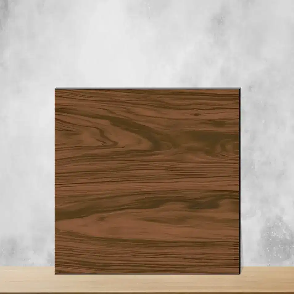 Porcelain Maple Elegant Dark Brown Wooden Effect Matt Square Tiles TL-233 (2x2 feet | 8 mm)-0