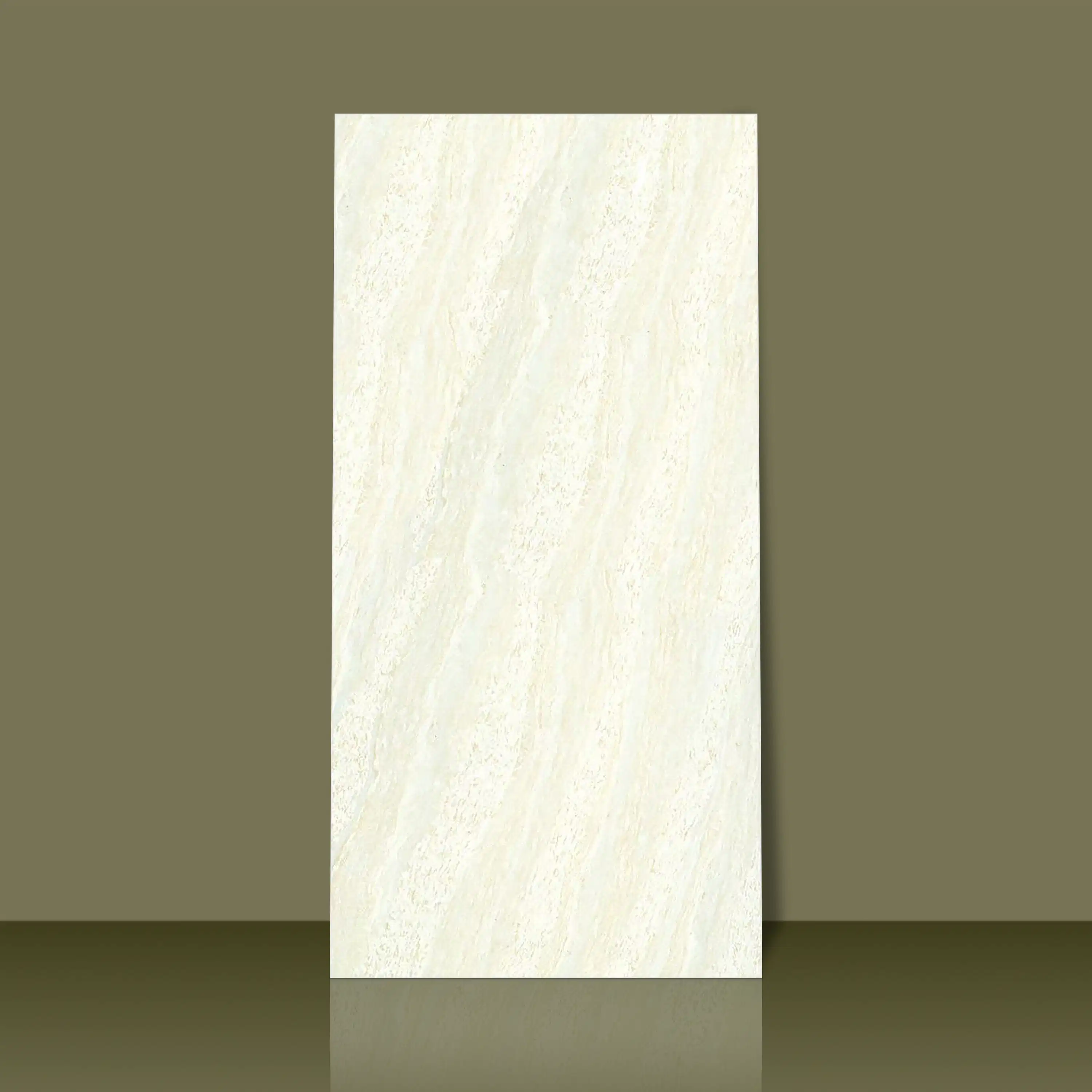 Vitrified Dualcore Everest White Marbles & Stones Glossy Rectangular Tiles TL-2673 (4x2 feet | 9 mm)-0
