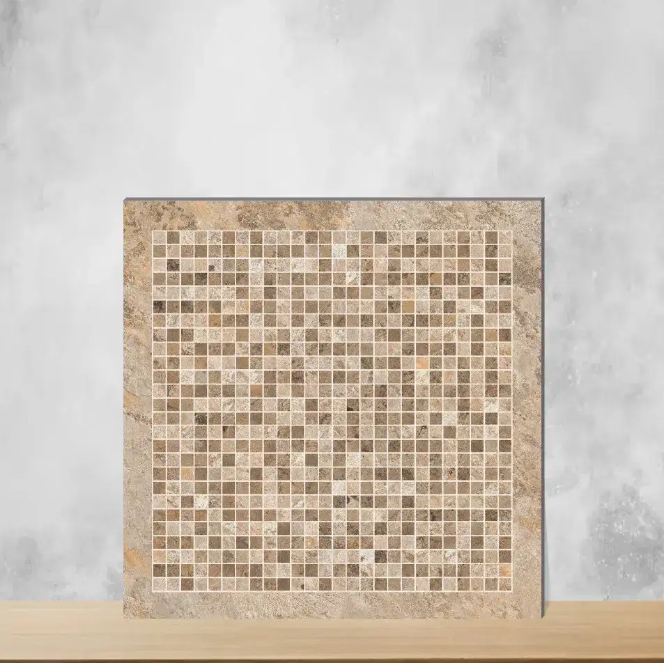 Vitrified Zephyr Burnt Sienna Marbles & Stones Matt Square Tiles TL-3270-B (2x2 feet | 12 mm)-0